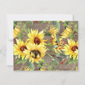 素朴で明るいひまわりのお引越しお知らせ 招待状 (裏面)