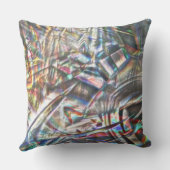 素朴で派手なカラフルストロークの混乱 クッション (裏面)