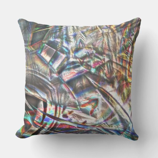 素朴で派手なカラフルストロークの混乱 クッション (正面)