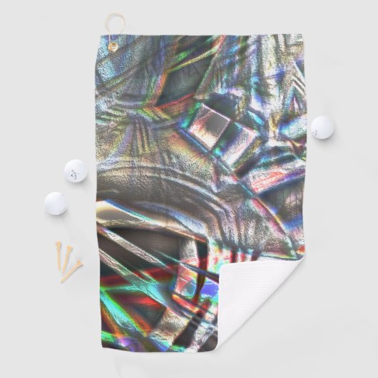 素朴で派手なカラフルストロークの混乱 ゴルフタオル (インサイチュ)