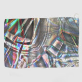 素朴で派手なカラフルストロークの混乱 ゴルフタオル (横)