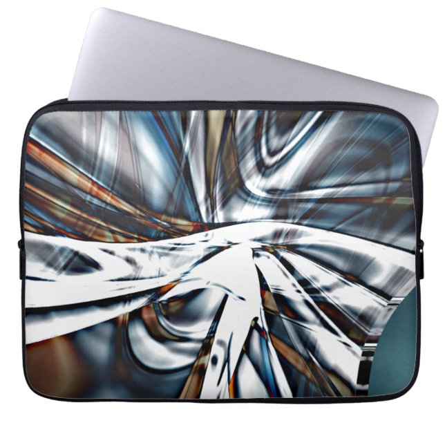 素朴で派手な切り抜きとストロークのラッシング ラップトップスリーブ (正面)