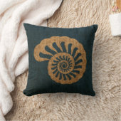 素朴で深い青のオウムガイの海の貝 クッション (ブランケット)