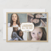 素朴で白いフレームの休日の写真カード シーズンカード (正面)