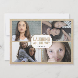 素朴で白いフレームの休日の写真カード シーズンカード