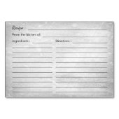 素朴で白いランタンのブライダルシャワーのレシピカード テーブルナンバー (裏面)