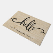 素朴で粋なタイポグラフィ|こんにちは ドアマット (アングル)