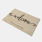 素朴で粋なタイポグラフィ|の歓迎 ドアマット (アングル)