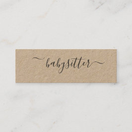 素朴で自然でシンプルで明白なベビーシッターのオペア スキニー名刺