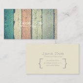 素朴で色彩の鮮やかな木製の名刺 名刺 (正面/裏面)