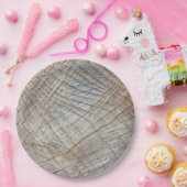 素朴で荒い木製の使い捨て可能な紙皿 ペーパープレート (パーティー)