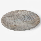 素朴で荒い木製の使い捨て可能な紙皿 ペーパープレート (アングル)
