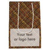 素朴で荒く写実的で自然な色のバーラップ ミディアムペーパーバッグ (裏面)