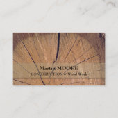 素朴で荒く現実的な表面木片 名刺 (正面)
