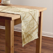 素朴で薄いレースの葉 ショートテーブルランナー (インサイチュ)