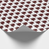 素朴で赤くおよび黒い格子縞のクリスマスツリーの休日 ラッピングペーパー (角)