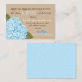 素朴で青いアジサイはブックカードを読みました エンクロージャーカード (正面/裏面)