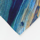 素朴で青い杜松板 フリースブランケット (角)