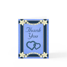 素朴で青い花の結婚式はメッセージカード感謝していしています