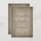 素朴で風変わりな披露宴カード エンクロージャーカード (正面/裏面)