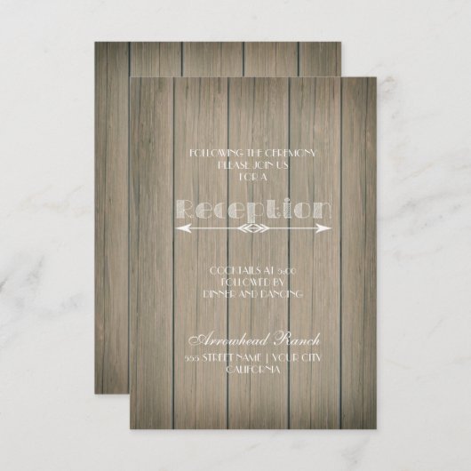 素朴で風変わりな披露宴カード エンクロージャーカード (正面/裏面)