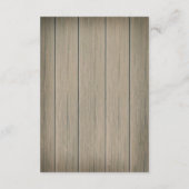 素朴で風変わりな披露宴カード エンクロージャーカード (裏面)