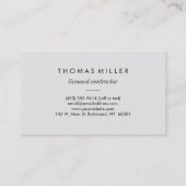 素朴で黒いプロフェッショナル 名刺 (裏面)