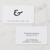 素朴で黒い凸版印刷のアンパーサンド 名刺 (正面/裏面)