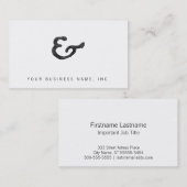 素朴で黒い凸版印刷のアンパーサンド 名刺 (正面/裏面)