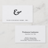 素朴で黒い凸版印刷のアンパーサンド 名刺 (正面/裏面)