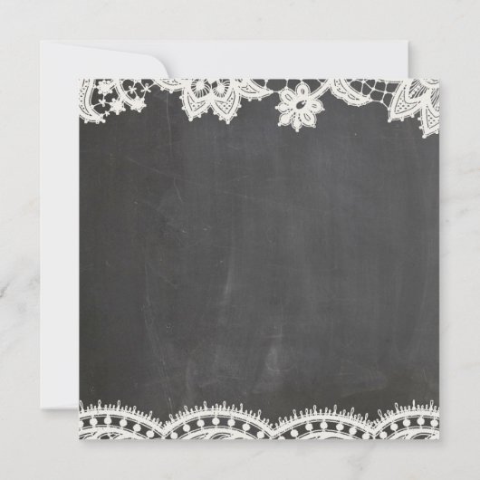 素朴で黒い黒板のヴィンテージの結婚式招待状 招待状 (裏面)