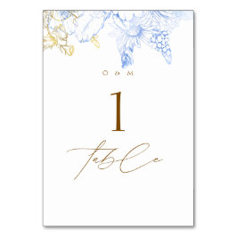 素朴とエレガント花模様バラ金ゴールド結婚の テーブルナンバー