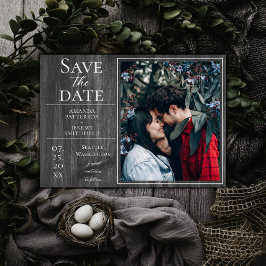 素朴とシンプル写真 |日付をグレーで保存 セーブザデート