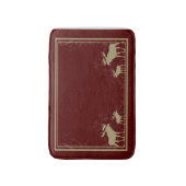 素朴なあずき色のアメリカヘラジカの渦巻の記憶泡のバス・マット バスマット (正面縦)