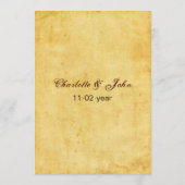 素朴ないかり航海のの結婚メニューカード メニュー (裏面)