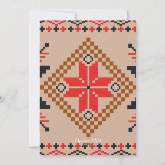 素朴なかぎ針編みのコラージュの休日の写真カード シーズンカード (裏面)