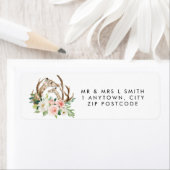 素朴なかわいいジラフェスフローラ差出人住所ラベル ラベル (インサイチュ)