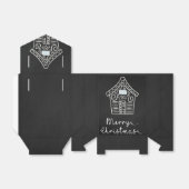 素朴なかわいいジンジャーブレッドハウスブラッククリスマスプレゼント フェイバーボックス (折り畳みなし)