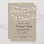 素朴なきらめきは休日のパーティの招待状をつけます 招待状 (正面/裏面)