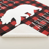 素朴なくまのバッファローの点検の格子縞はHibearnate シェルパブランケット (3/4)