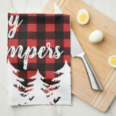 素朴なご機嫌な人のバッファローの点検の格子縞 キッチンタオル (四つ折り)