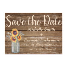 素朴なひまわりが描かれたカントリー風ヴィンテージウッドの結婚式のご案内