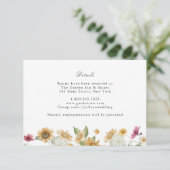 素朴なひまわりのディテールカード 招待状 (スタンド正面)