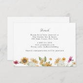 素朴なひまわりのディテールカード 招待状 (正面/裏面)