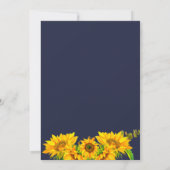 素朴なひまわりストリングライト パンプキン ネイビーブルー 招待状 (裏面)
