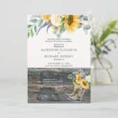 素朴なひまわりレッドネックウッド 招待状 (スタンド正面)