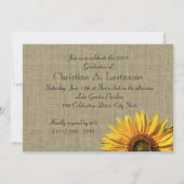 素朴なひまわり卒業写真 招待状 (裏面)