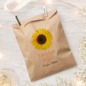 素朴なひまわり感謝 フェイバーバッグ (クリップ留めされた状態)