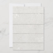 素朴なひまわり花模様の白いかぼちゃのシップラップ木材 招待状 (裏面)