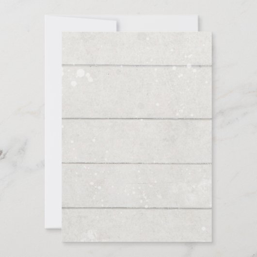 素朴なひまわり花模様の白いかぼちゃの木の板の装飾 招待状 (裏面)